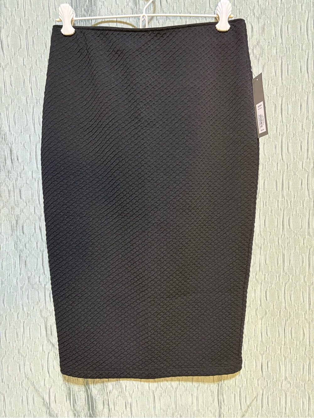 NWT Classic Black Textured Pencil Skirt
